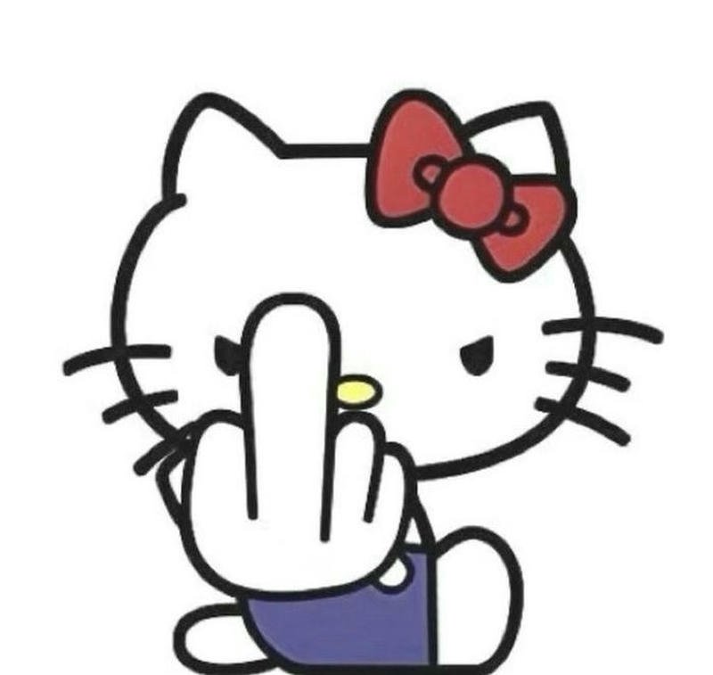 Ảnh Hello Kitty bựa biểu cảm lầy lội cực vui