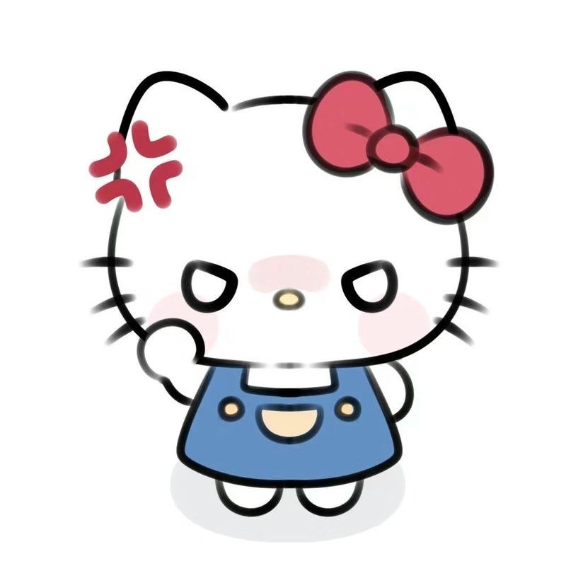 Ảnh Hello Kitty bựa tức giận troll vui nhộn