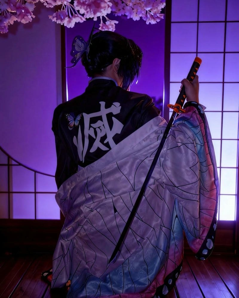 Ảnh Shinobu cosplay chi tiết trang phục tinh xảo