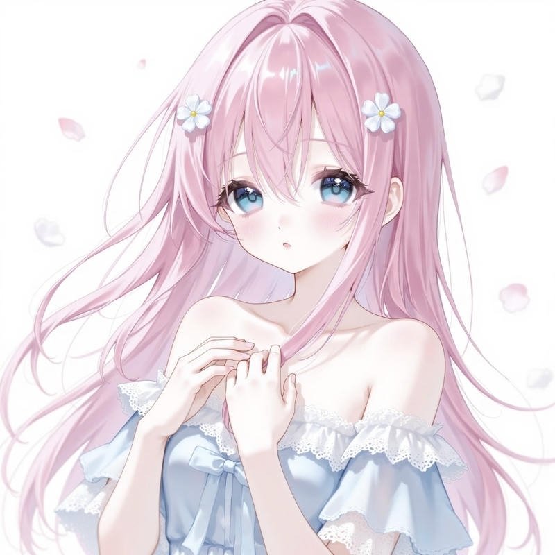 Ảnh anime nữ tóc hồng nhìn đơn giản mà vẫn ổn