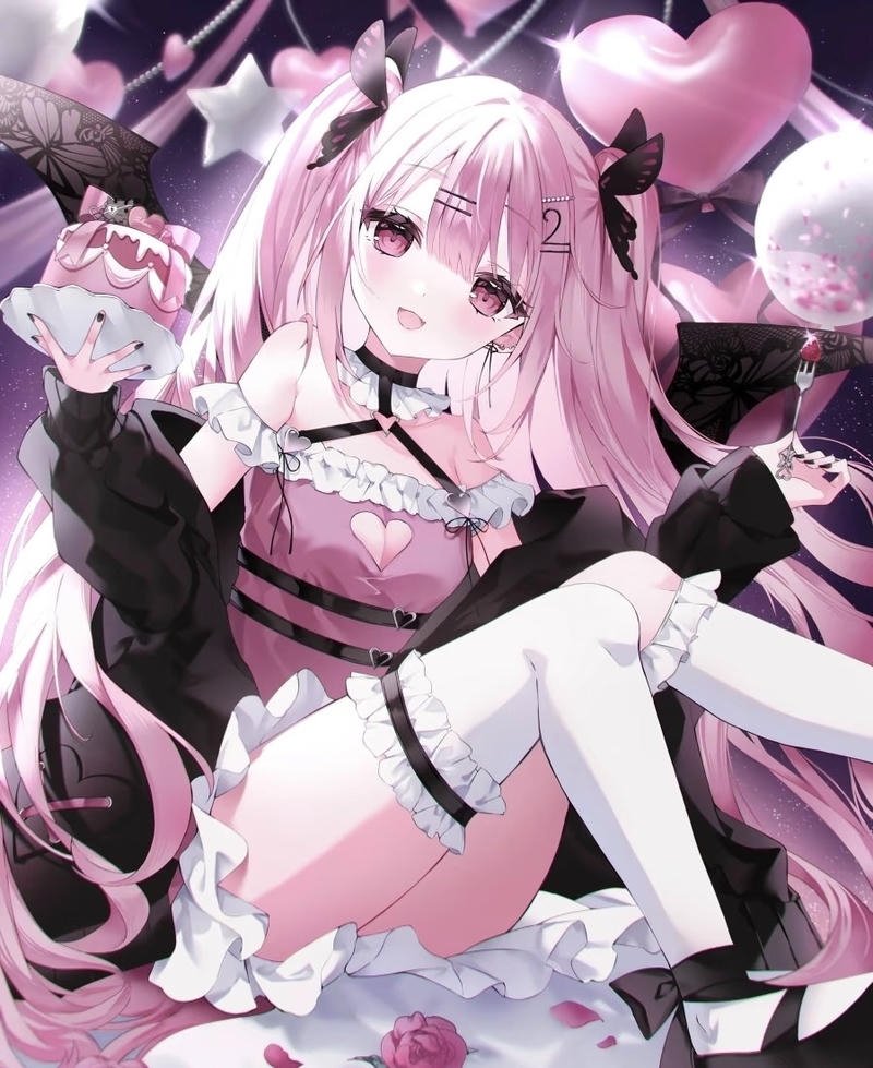 Ảnh anime nữ tóc hồng nhìn khá thật và không gượng