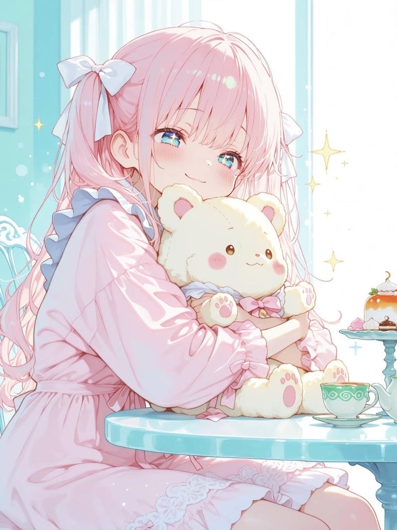 Ảnh anime nữ tóc hồng nhìn vào thấy khá dễ chịu