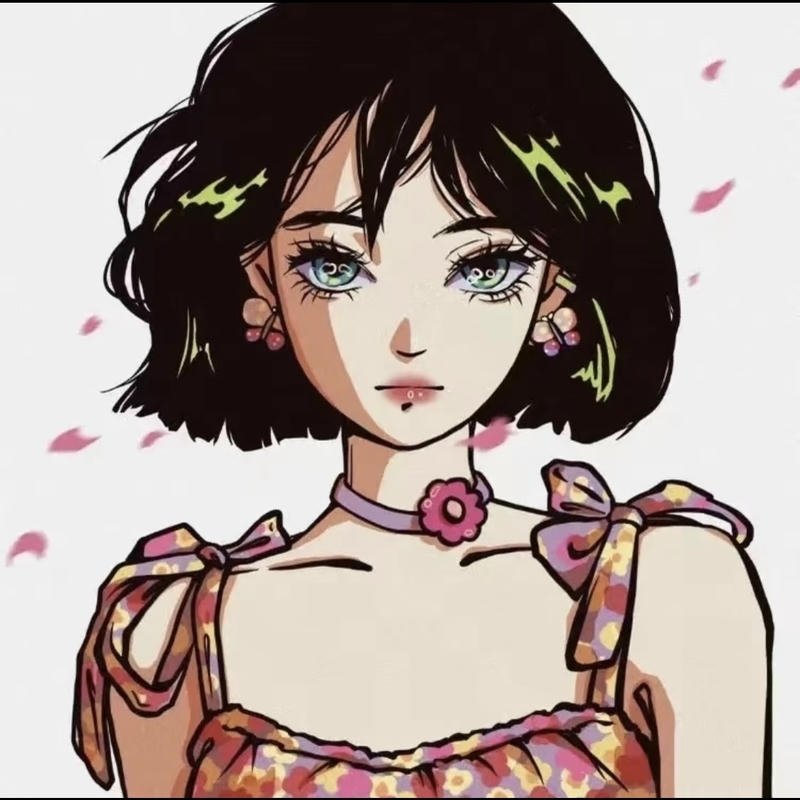 Ảnh anime nữ tóc ngắn đáng yêu phù hợp làm avatar