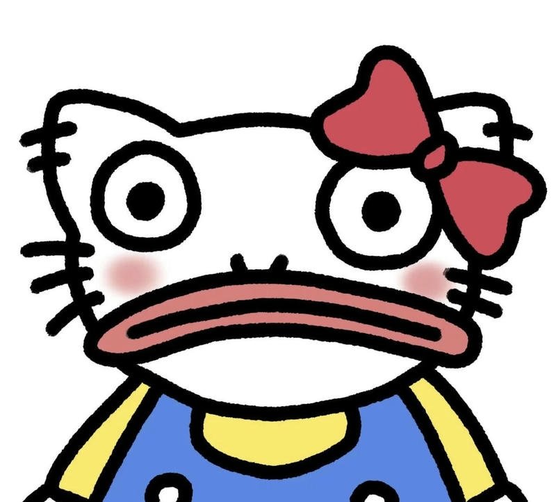 Ảnh meme Hello Kitty bựa biểu cảm hài hước vui
