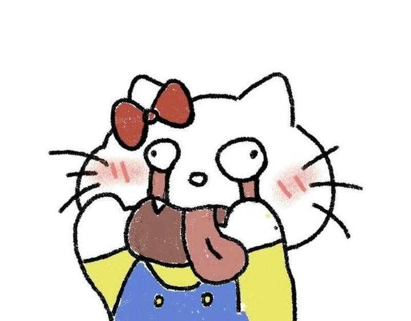 Ảnh meme Hello Kitty bựa móc mắt lêu lêu