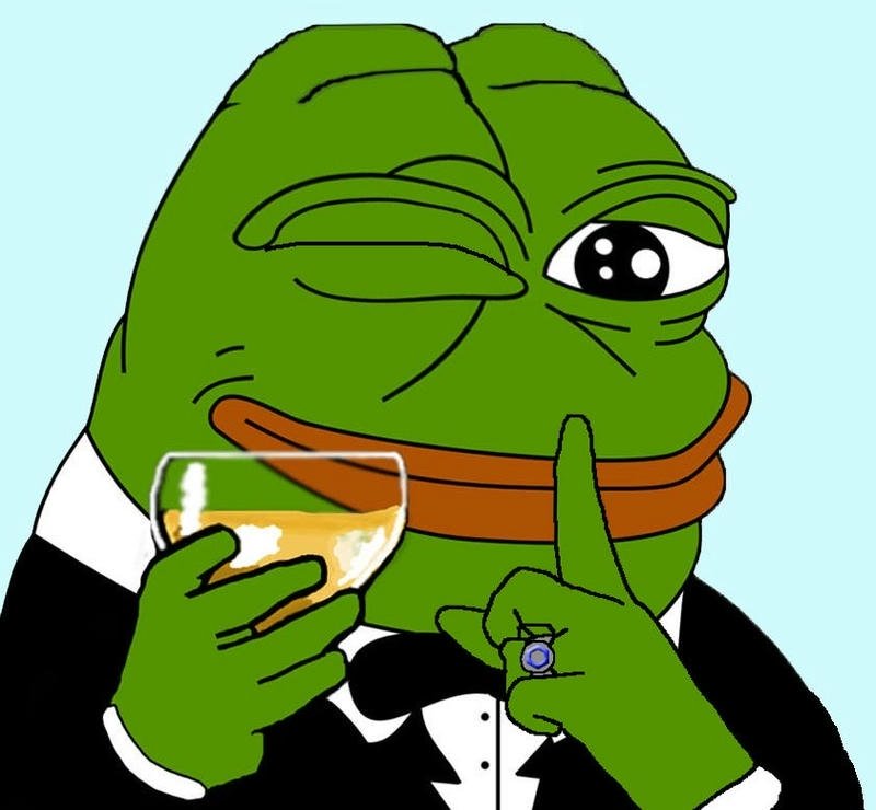 Ảnh meme ếch xanh bựa biểu cảm hài cầm ly rượu