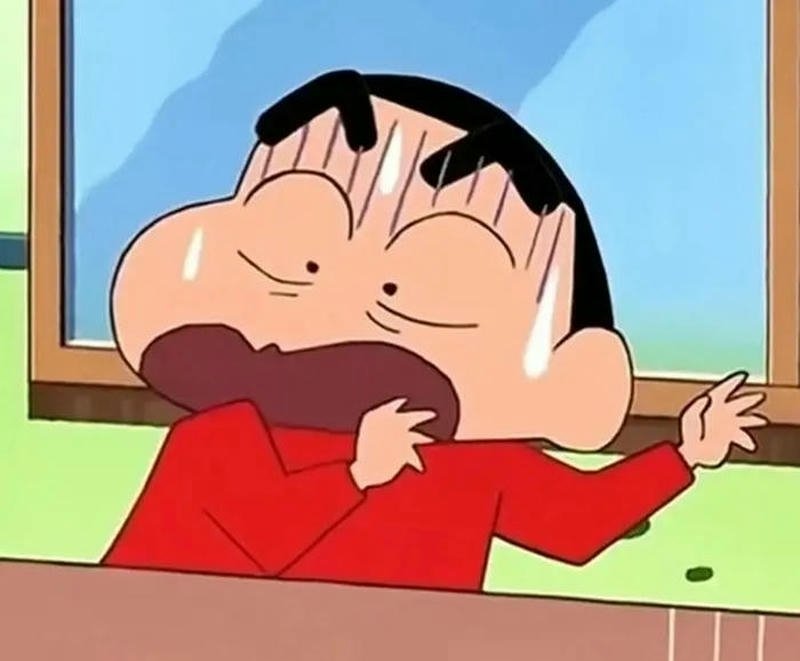 Ảnh meme shin hốt hoảng toát mồ hôi