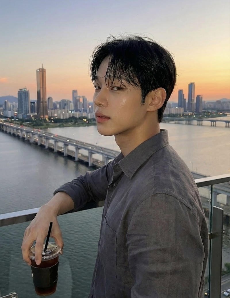 Ánh nhìn lạnh lùng của nam thần phong cách Hàn Quốc