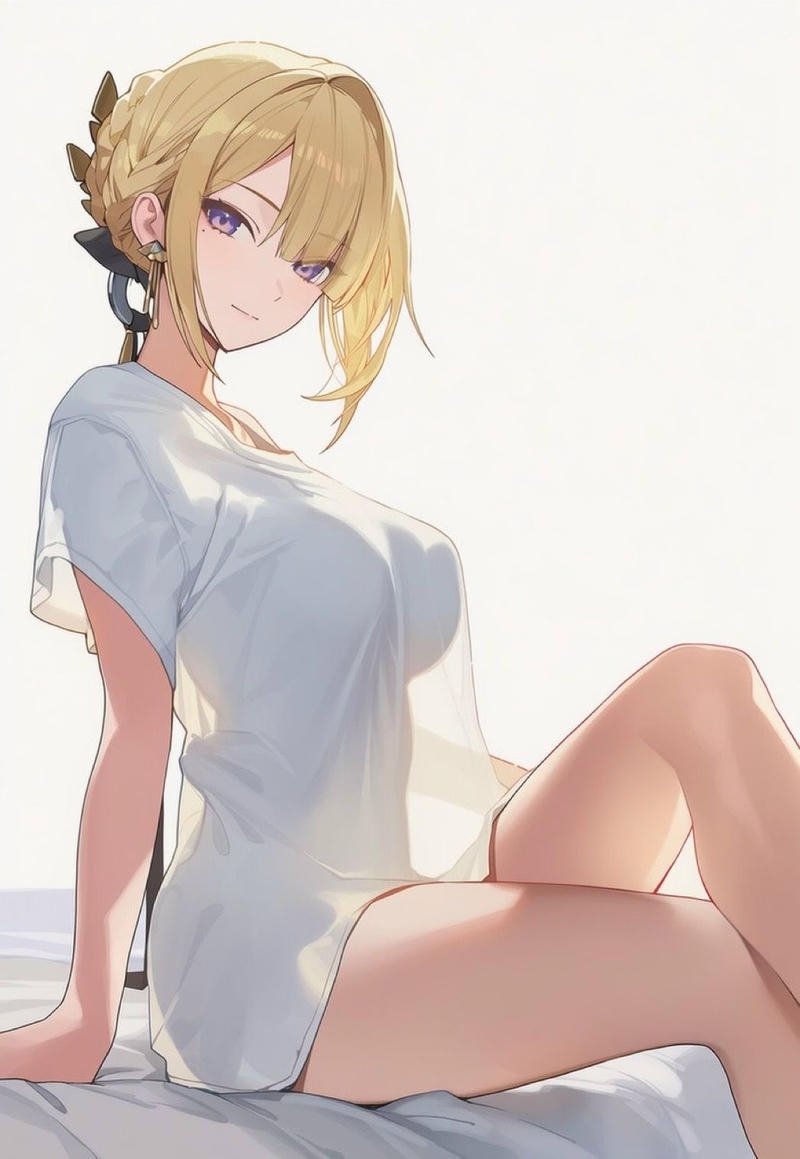 Ánh nhìn mê hoặc từ nhân vật anime nữ gợi cảm