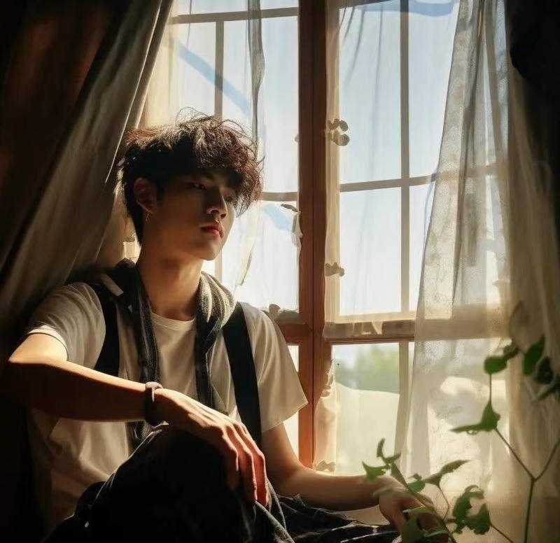 Ánh nhìn xa vắng sad boy ngầu trong ảnh