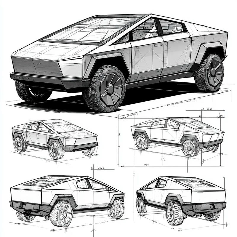 Ảnh ô tô vẽ phong cách hoạt hình đơn giản