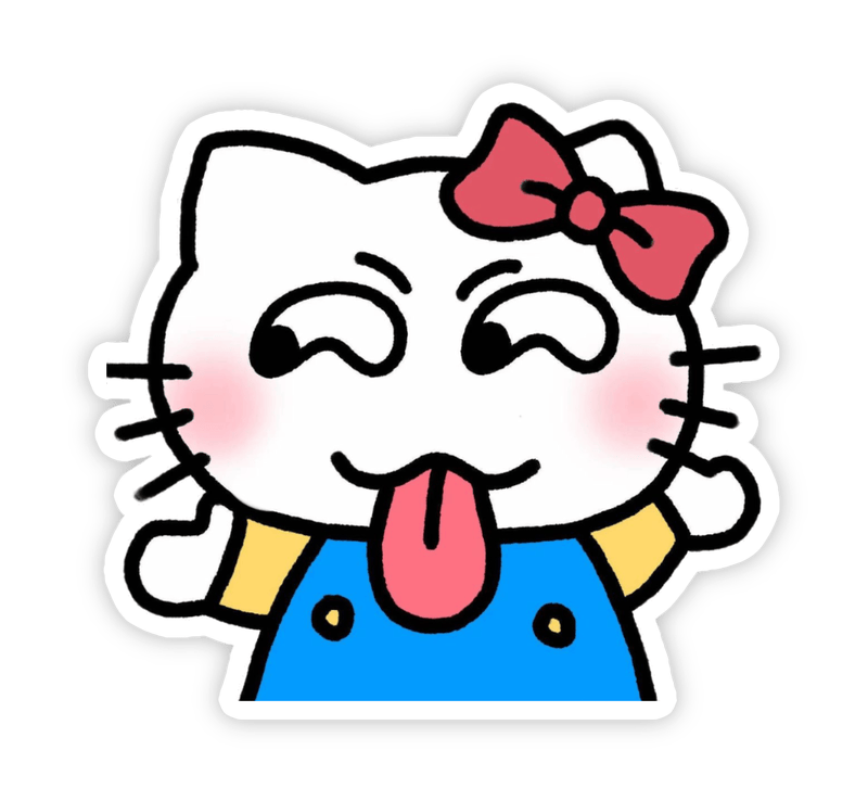 Ảnh sticker messenger bựa cực chất hello kitty