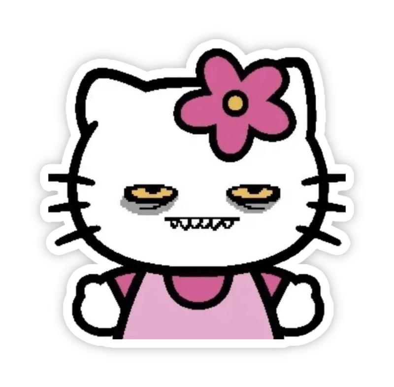 Ảnh sticker messenger bựa hello kitty siêu vui nhộn