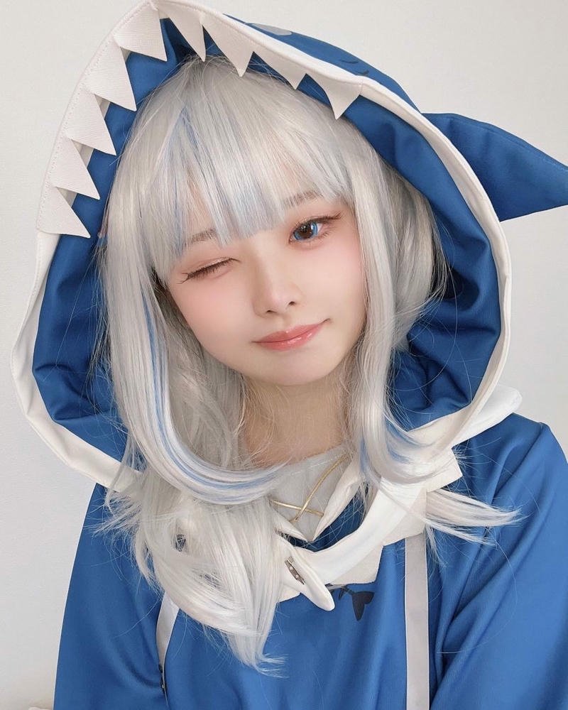 Ảnh tạo hình Gawr Gura phong cách tươi sáng đầy dễ thương