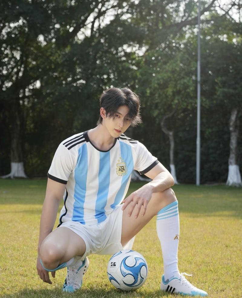 Ảnh trai đá bóng mang vẻ ngoài gần gũi dễ nhìn