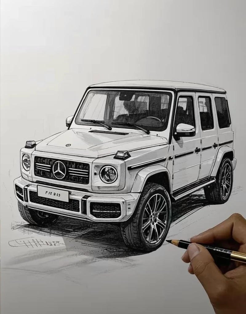 Ảnh vẽ xe ô tô chạy trên đường cao tốc