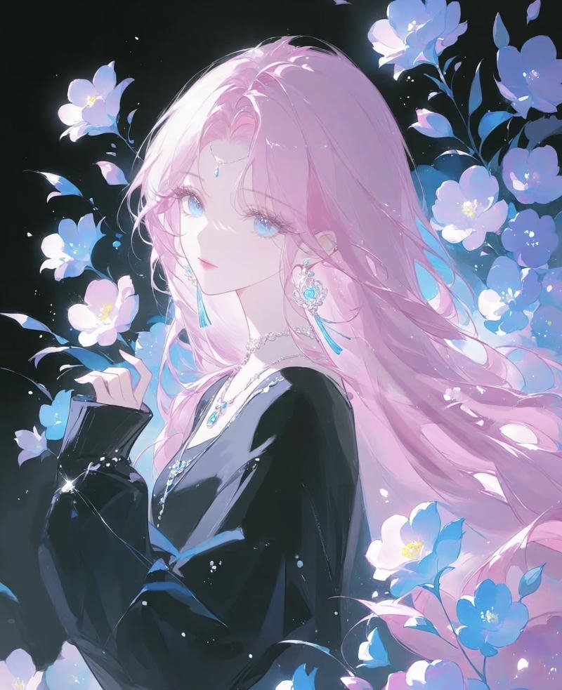 Anime nữ tóc hồng nàng thơ cực dịu dàng