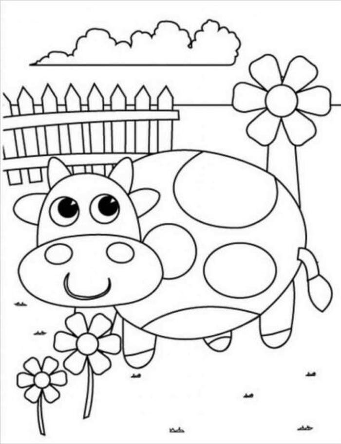 Bản phác họa đơn giản phù hợp bé mới học tô