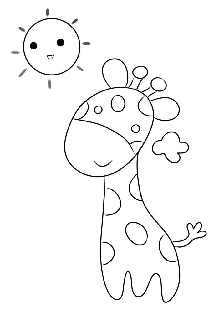 Bản phác thảo chú hươu nhỏ dành cho trẻ