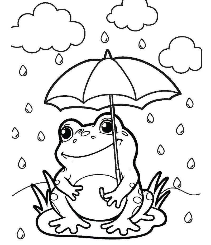 Bản vẽ chú ếch xanh đáng yêu cho bé sáng tạo