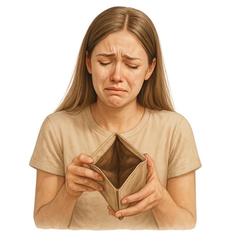 Biểu cảm thất vọng khi mở ví trống ảnh ví rỗng meme