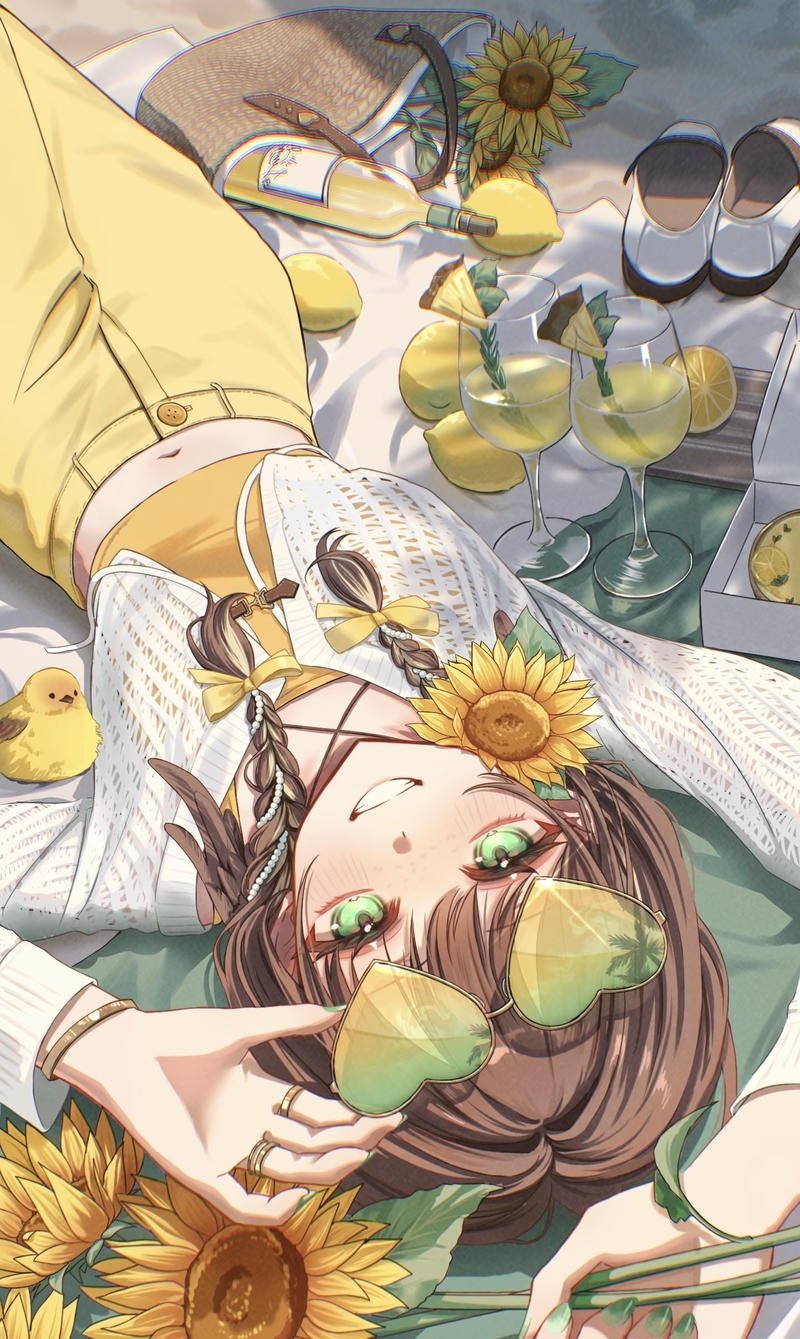 Biểu cảm tươi sáng của nhân vật qua ảnh anime con gái