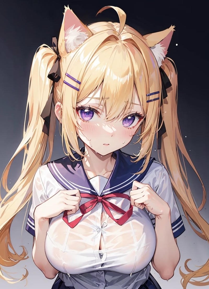 Bố cục hài hòa làm anime tóc vàng thêm cuốn