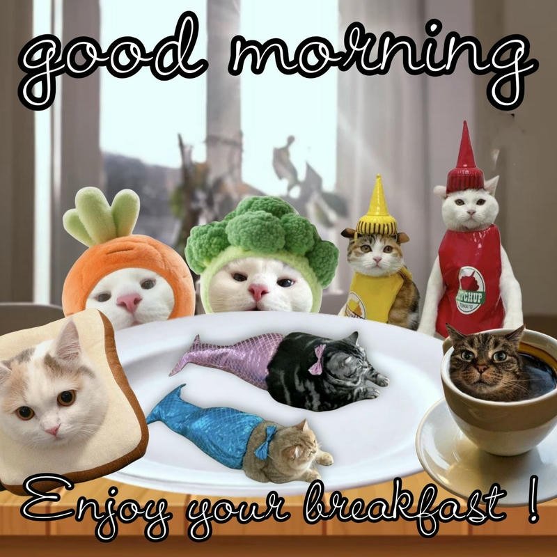 Bức hình meme chào buổi sáng ngộ nghĩnh tạo niềm vui