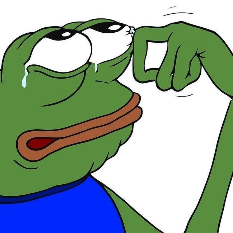 Bức hình meme ếch xanh bựa biểu cảm buồn cười cực lầy