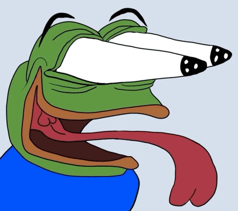 Bức hình meme ếch xanh bựa mắt lồi