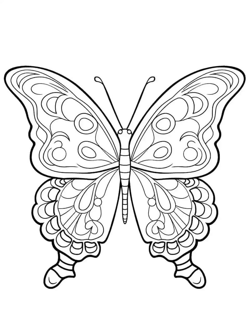 Bức tranh bươm bướm nhỏ xinh cho trẻ tập tô