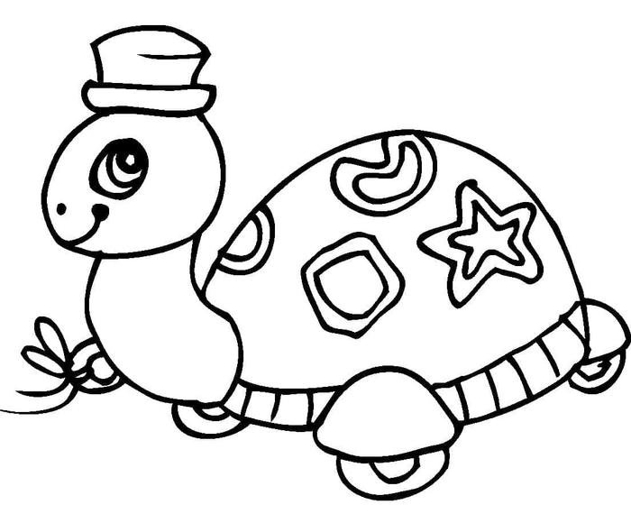 Bức tranh con rùa đẹp giúp bé rèn khéo léo