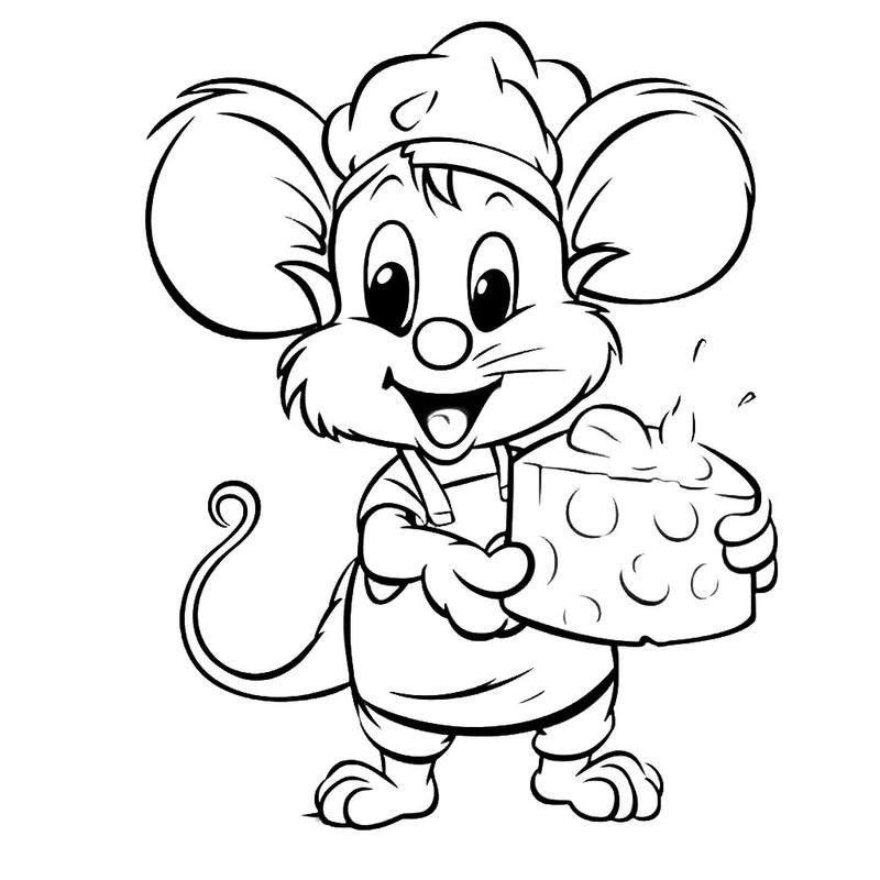 Bức vẽ chú chuột cartoon cho bé sáng tạo