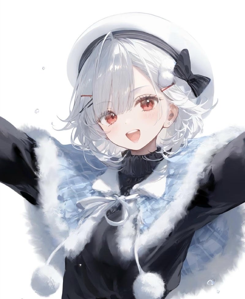 Cảm giác nhẹ nhàng hiện diện trong ảnh anime girl tóc trắng