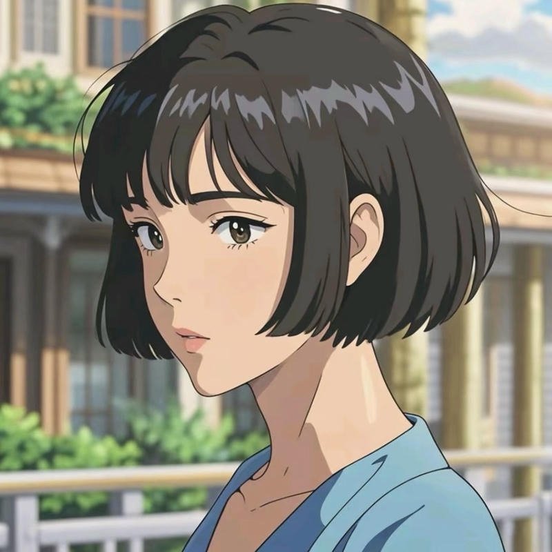 Cảm hứng nhẹ nhàng từ ảnh anime nữ tóc ngắn đẹp