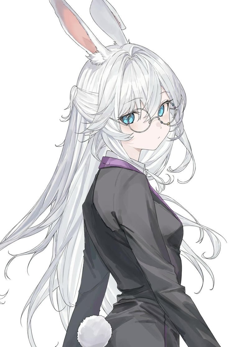 Cảm nhận trong sáng thể hiện qua ảnh anime girl tóc trắng