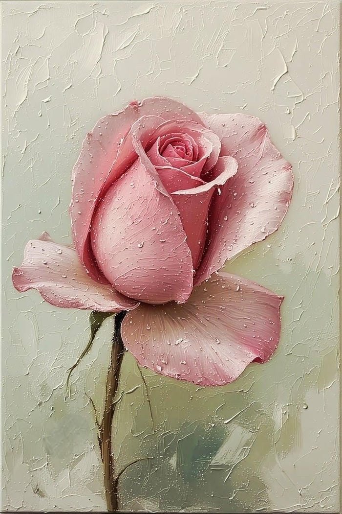 Cánh hoa mềm mại tạo điểm nhấn cho bức họa