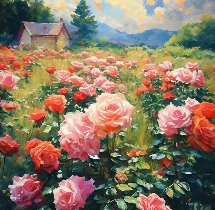 Cảnh vườn xuân ngập tràn sắc đỏ dịu dàng