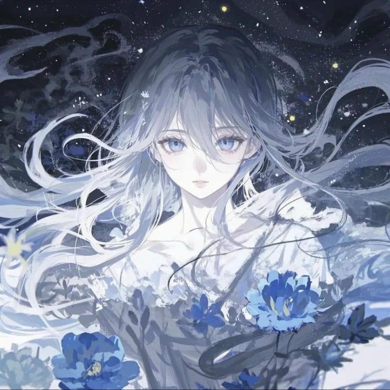 Chân dung anime nữ với nụ cười nhẹ rất dễ mến