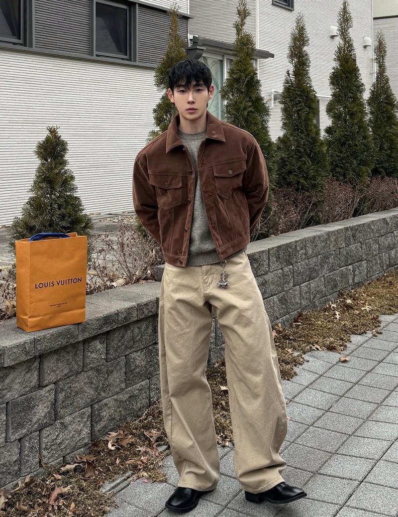 Chàng trai phong cách đường phố cá tính ảnh trai hàn quốc ngầu