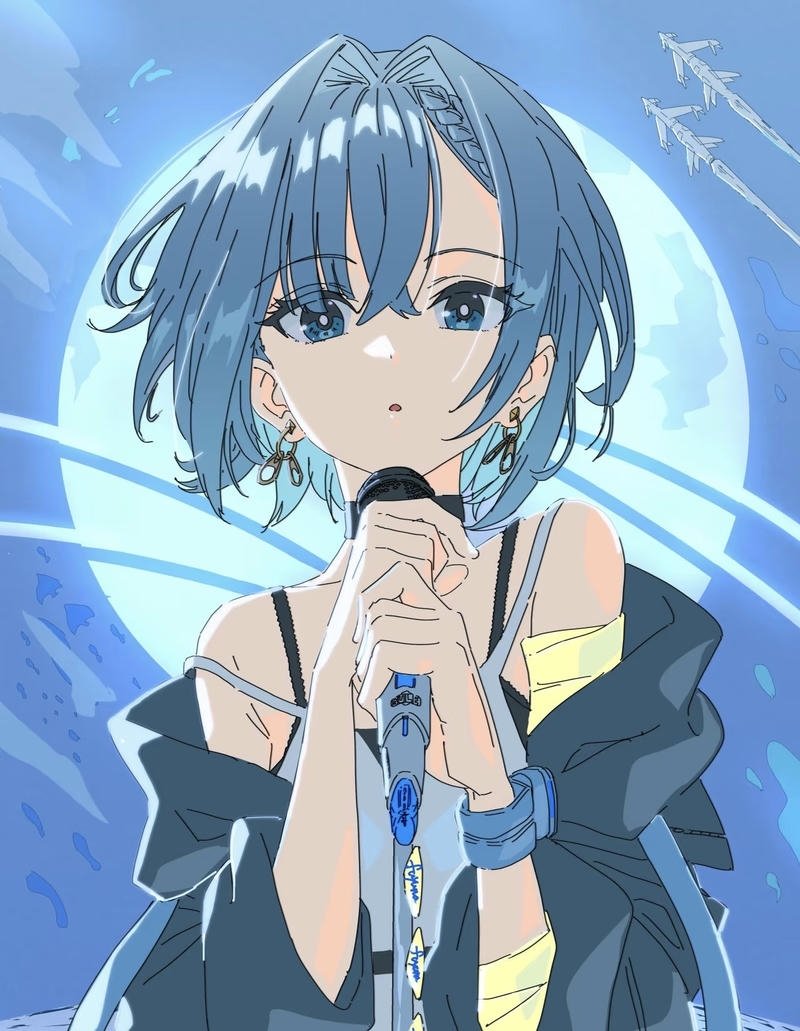 Chi tiết mềm mại làm nổi bật ảnh anime nữ tóc ngắn