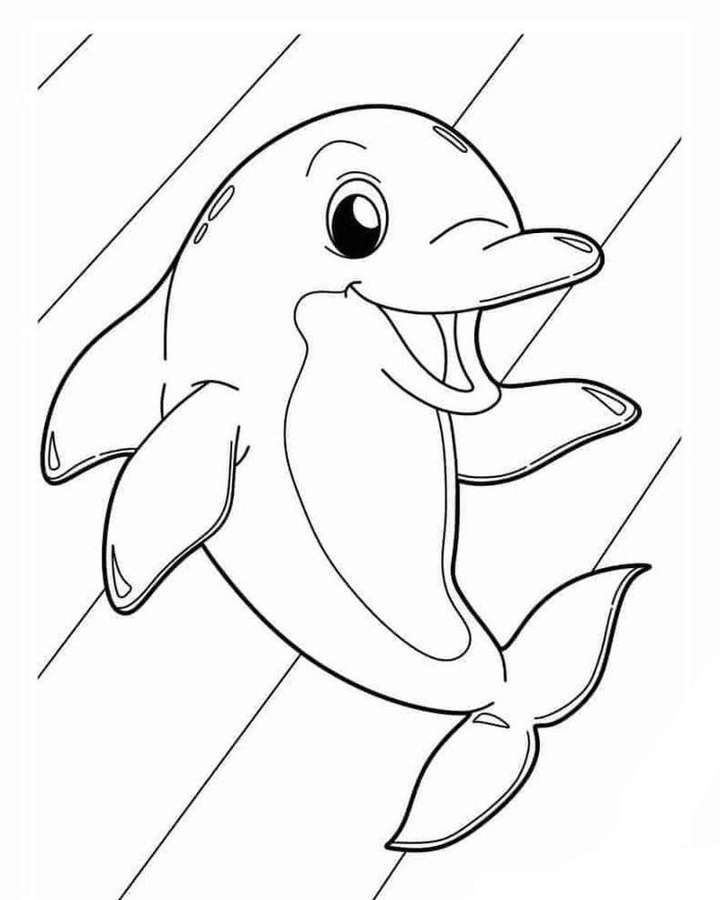 Chú cá heo dễ thương cho trẻ em luyện tô