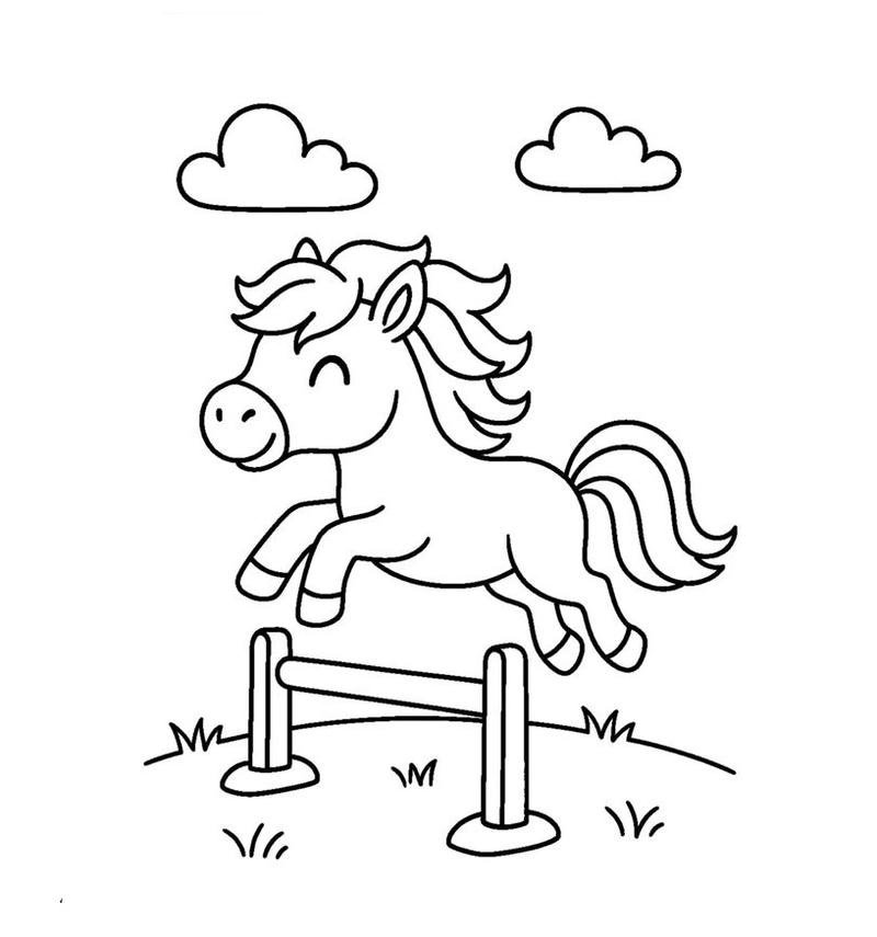 Chủ đề bản vẽ ngựa vằn đơn giản cho trẻ nhỏ tô màu
