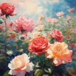 Chủ đề hoa hồng bức họa trang trí nội thất