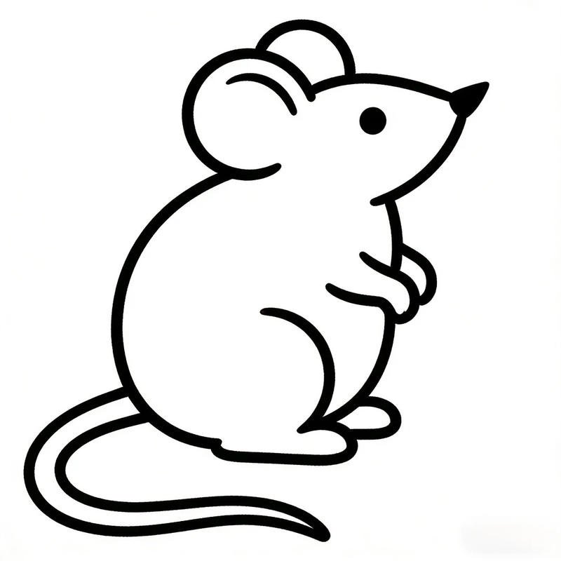 Chuột nhỏ phong cách cartoon cho bé học vẽ