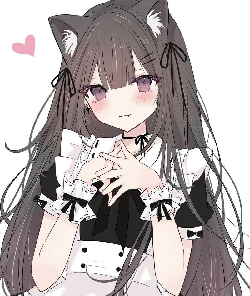 Cô gái anime diện váy tạp dề hầu gái xinh xắn