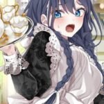 Cô gái anime với mái tóc dài và váy hầu gái