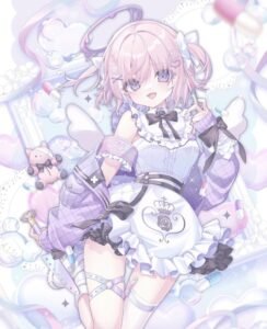 Cô gái phong cách Nhật tạo dáng trong ảnh anime con gái