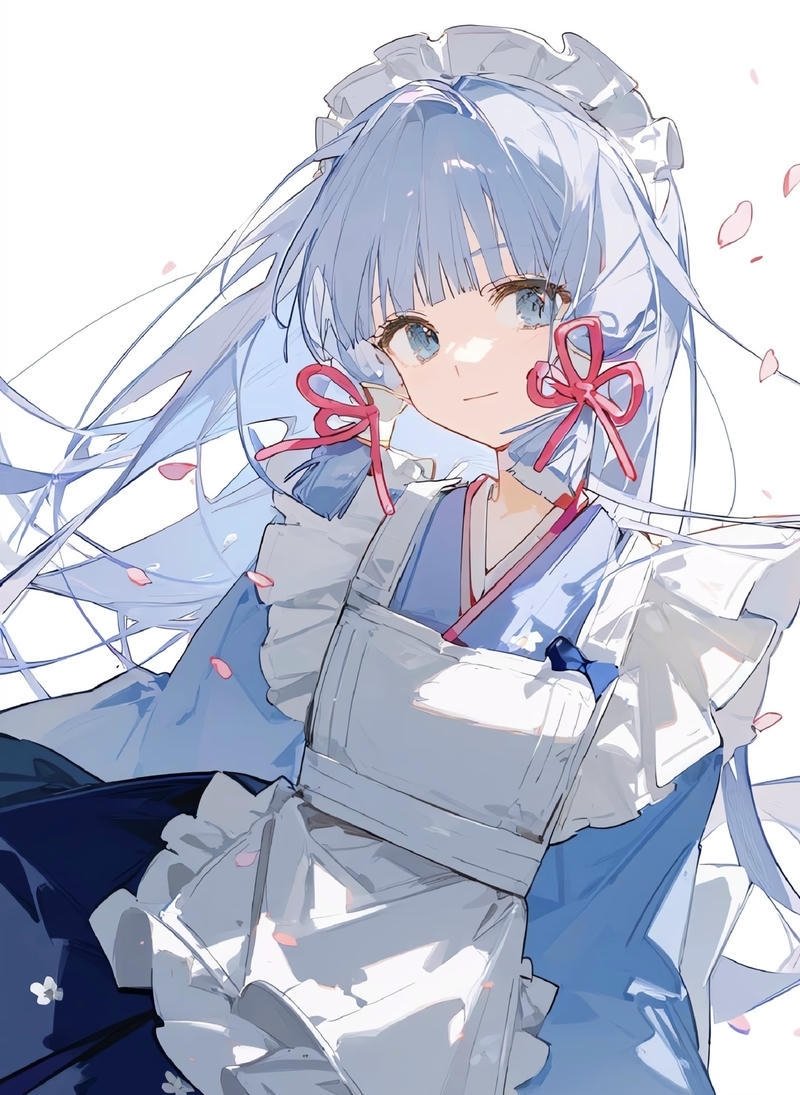 Cô nàng anime mặc trang phục maid với vẻ cá tính