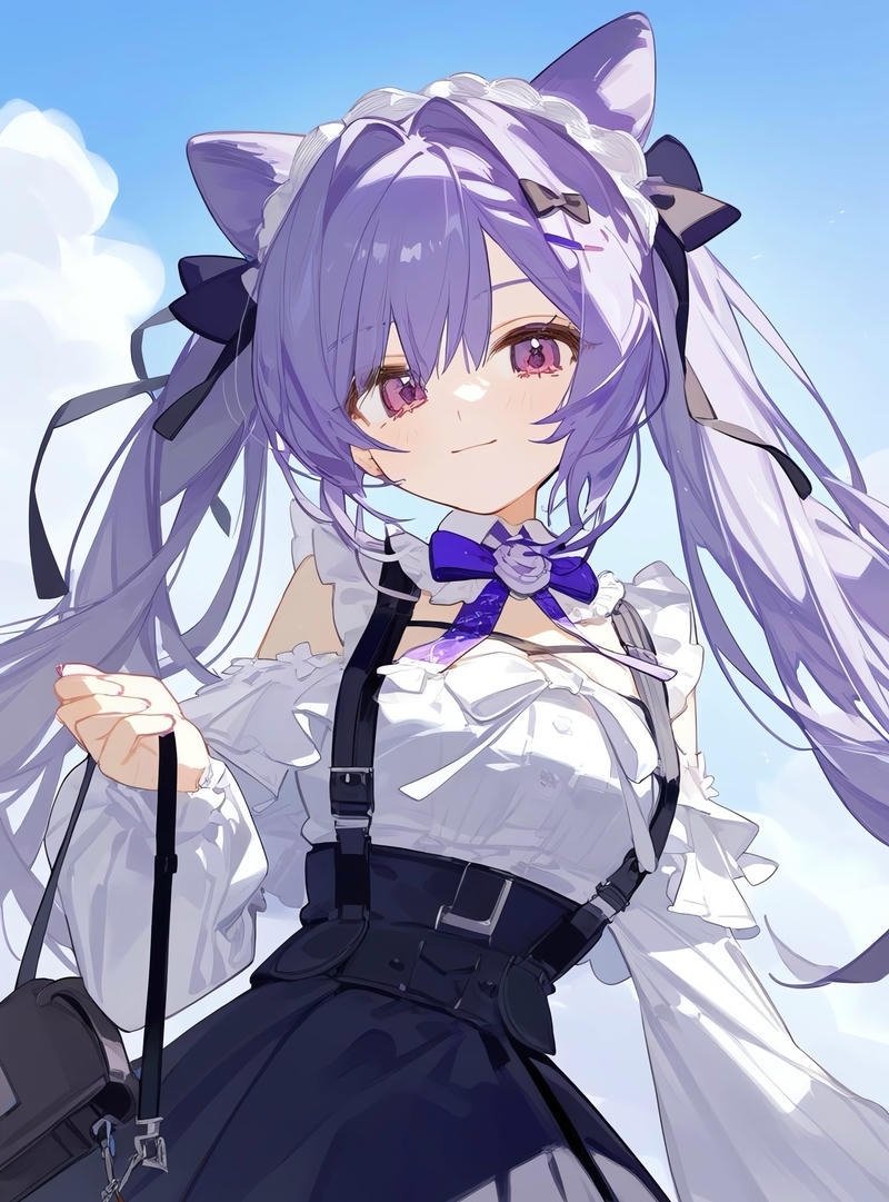 Cô nàng anime mặc váy maid với nét dễ thương